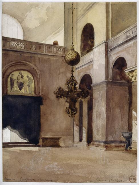 Vue de l'intérieur de la basilique Saint-Marc, Venise, Gustave Moreau, Photo © RMN-Grand Palais / René-Gabriel Ojéda