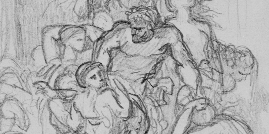 Des. 661 Homme aux prises avec des femmes