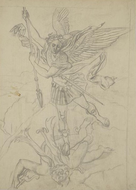 Des. 11249 Study of Saint Michael slaying the dragon